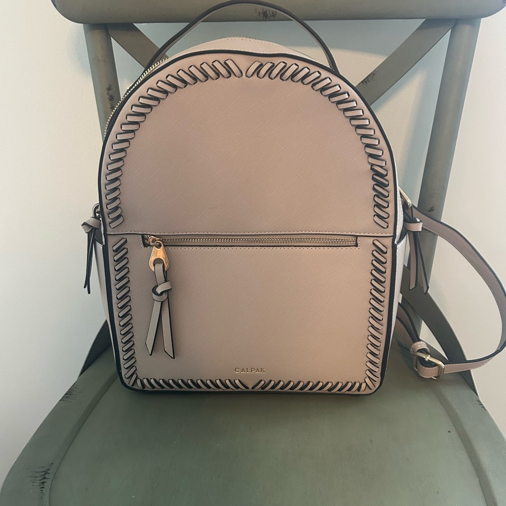 Calpak Beige Backpack with Black Detailing